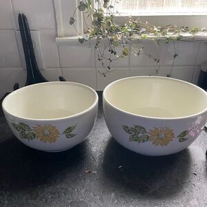 Charming Floral Ceramic Bowls